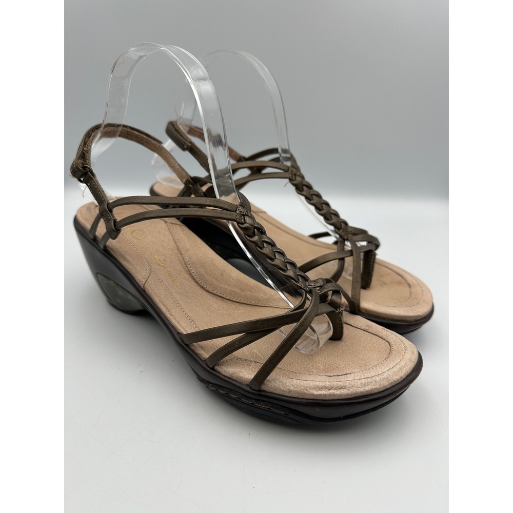 Jambu Linda Wedge Sandals Womens 9M Bronze Braided Strappy Sport Shoes‎